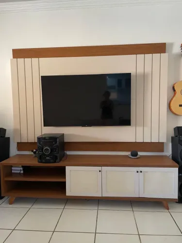 Conjunto Sala Completo: Painel de TV grande