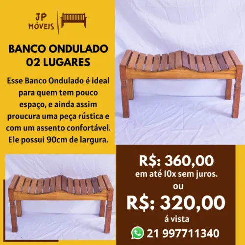 Banco Ondulado 2 lugares.