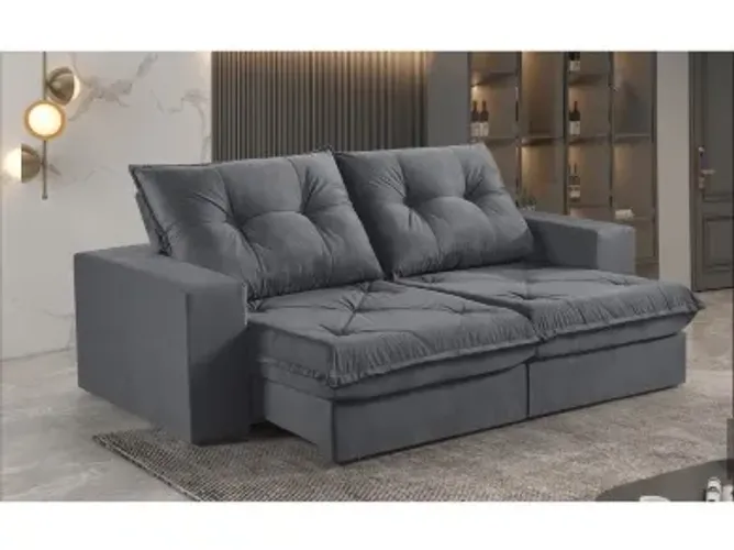 Sofá Retrátil Pillow com Molas Ensacadas LIMPA ESTOQUE