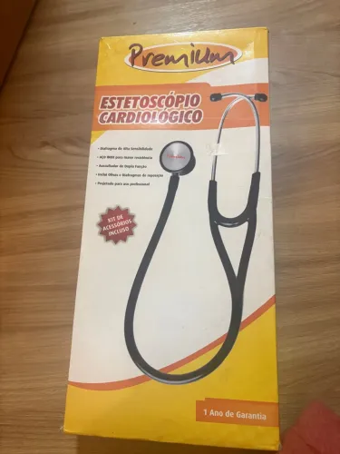 Estetoscópio Cardiológico Premium Usado - Com Kit de Acessórios