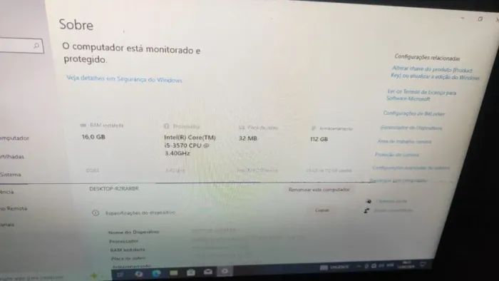 Pc desktop I5 3570 16GB