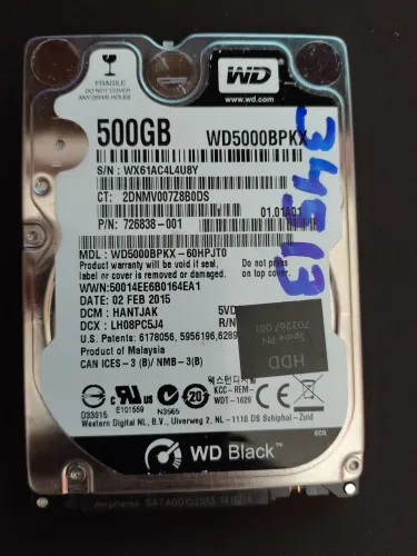 HD 500GB WD Black WD5000BPKX