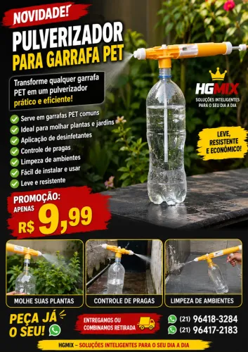 PULVERIZADOR PARA GARRAFA PET