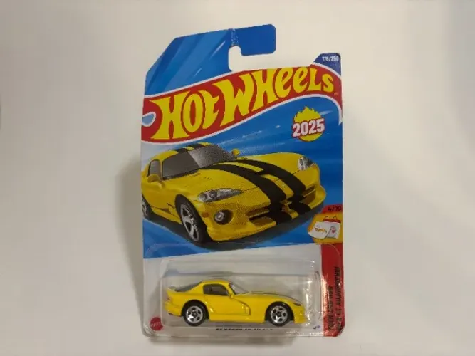 Hot Wheels Dodge Viper GTS 1996 - Diecast 1/64 - Carrinho Miniatura Colecionável