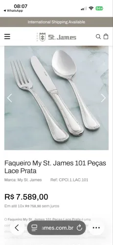 Faqueiro prata