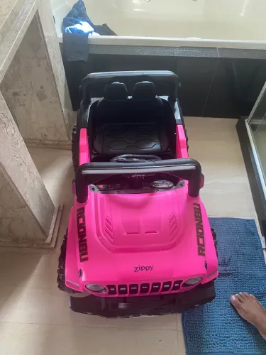 Carrinho elétrico rosa infantil 12v