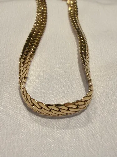 Pulseira em ouro 18 750 super luxo traçada maciça 19cm
