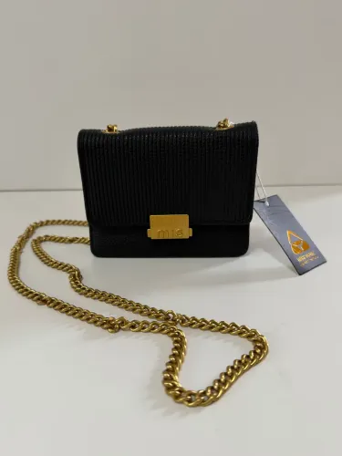 Mini bag (bolsa mini) em couro sintético, nova 