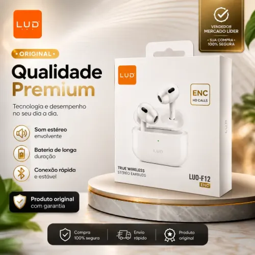 ? Fone Bluetooth TWS Premium Sem Fio Som Estéreo Alta Qualidade Bluetooth 5.3