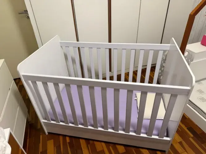 Berço Americano 3 Em 1 + Colchão baby 130cm x 70cm