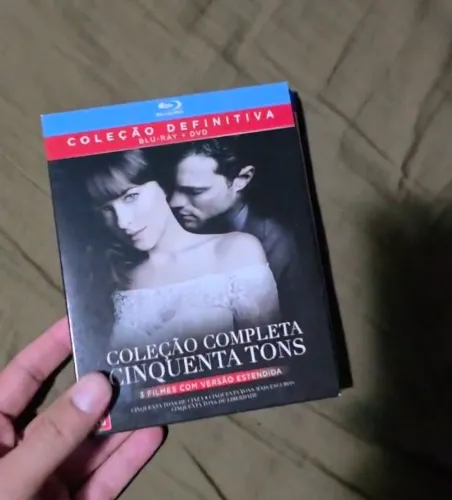 Box de filmes bluray- cinquenta tons de cinza - 3 filmes