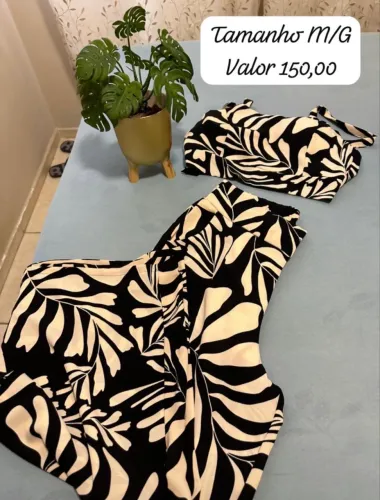 Conjunto calça e cropped