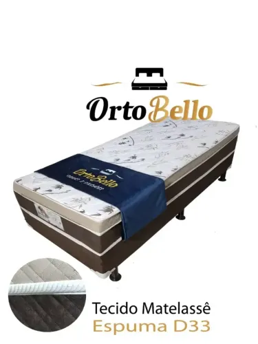 Cama Box Solteiro D33 Ortobello - Entrega Rápida! 
