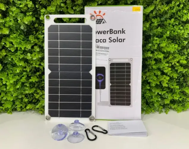 Placa de energia solar USB até 5w - Uso portátil, Emergência, Prova d'água