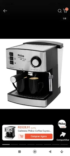 Cafeteira Philco Coffee Express 15 Bar Filtro Permanente