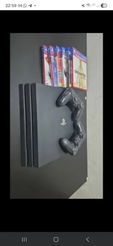 Play 4 Pro 1 tb + 2 controles + 6 jogos
