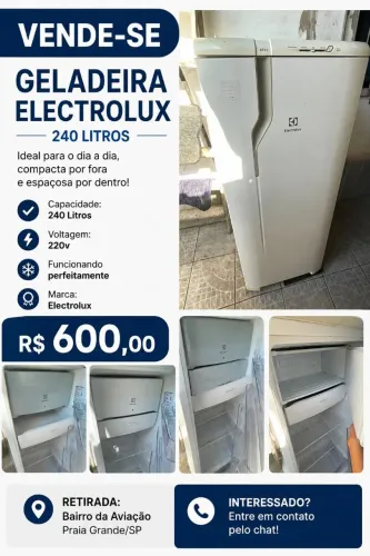 Geladeira Electrolux 240 litros 220v