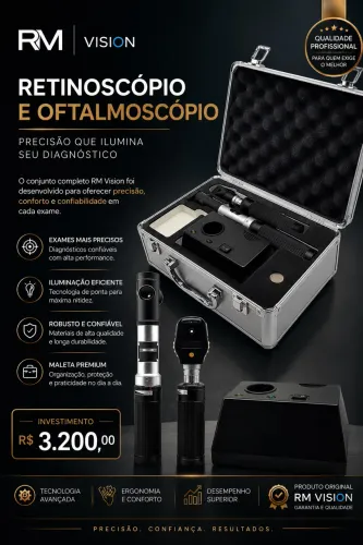 KIT DIAGNÓSTICO (RETINOSCOPIO E OFTALMOSCÓPIO)