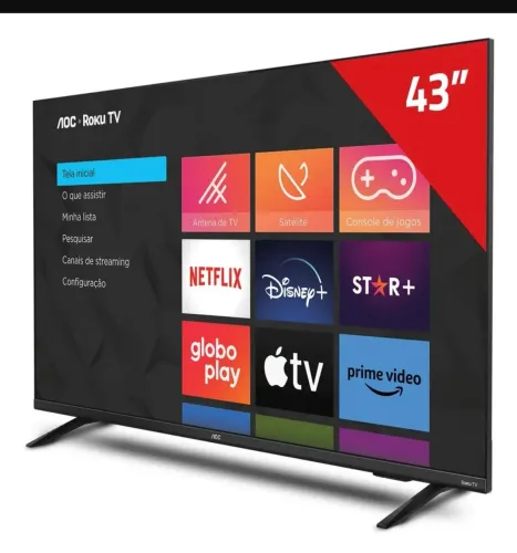 Vende-se tv smart 43 polegadas e uma caixa de som bombox aiwa 1.000 reais cada estão novas