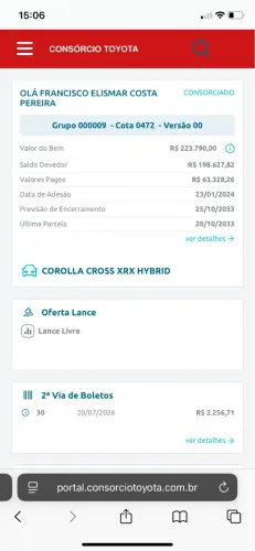 Vendo consórcio