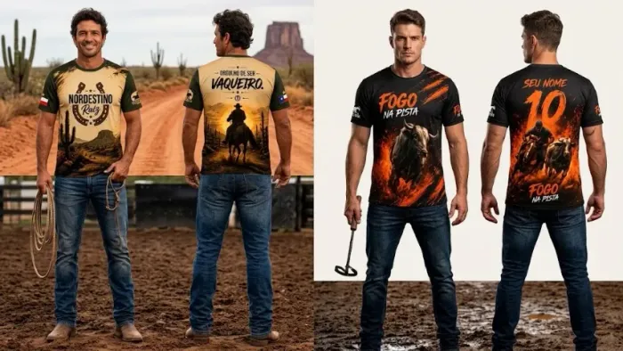 20 Camisas Personalizada para sua Equipe de Vaquejada e Amigos