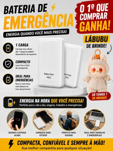  Bateria de Emergência Power Bank Magnético ? Energia sempre com você! 