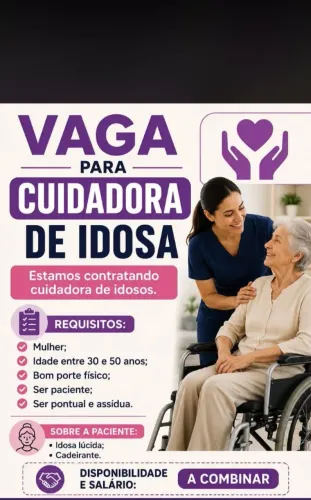 Precisa-se de cuidadora de idosa