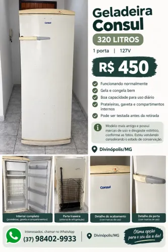 Geladeira Consul 320L