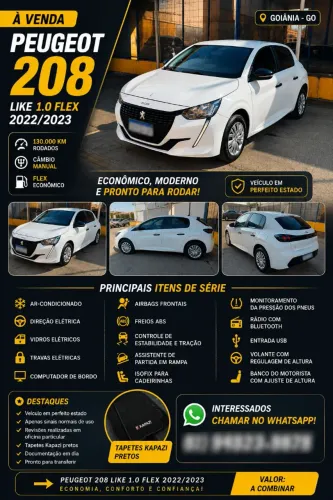 Peugeot 208 Like 1.0 Flex 6V 5P Mec. 2023