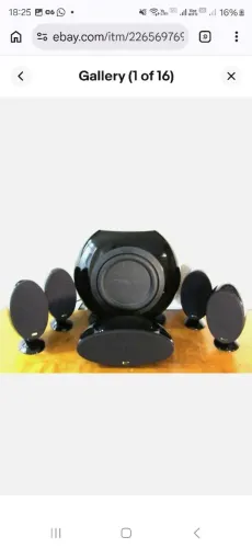 KEF HTS3001 5.1 Theater Surround Sound Speakers + HTB2 Power Subwoofer