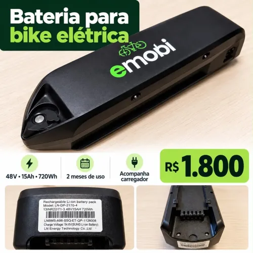 bateria para bike elétrica emobi 48v 15ah
