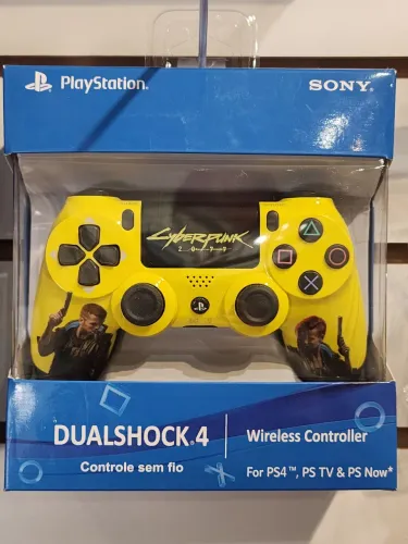 Jogo com muito estilo no ps4 com essa skin de cyber punk em seu controle