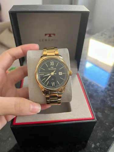 Relógio Technos Cerâmica Dourado - NOVO NA CAIXA 50m