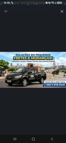 Fretes rápidos e sem complicação. Atendimento imediato e orçamento pelo WhatsApp