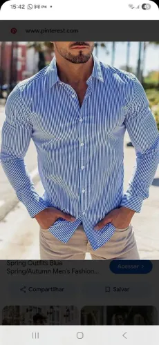 Blusa social masculino dr listra