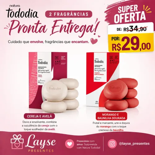 Caixa de Sabonetes da Natura com 5 Unidades