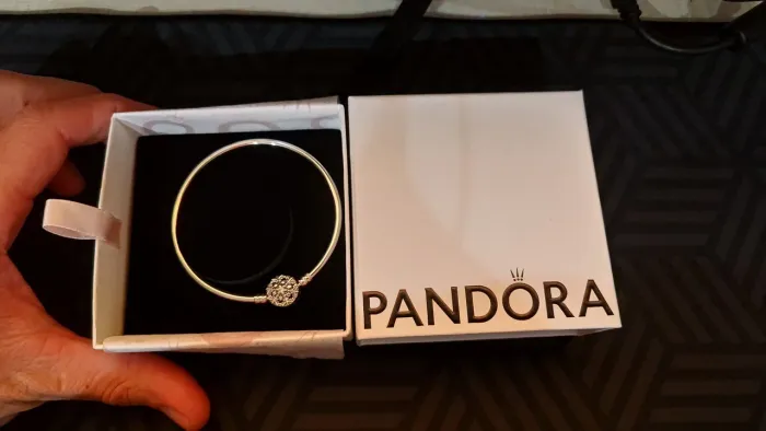 Pandora Original Bracelete Snowflake em Prata Esterlina