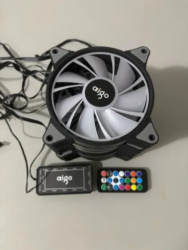 Kit 6 fans aigo + controladora rgb argb