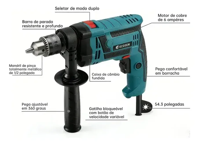 Furadeira de Impacto Profissional 900 W