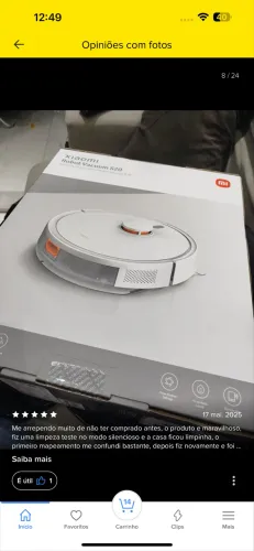 Robô aspirador Xiaomi s20 (anti queda)