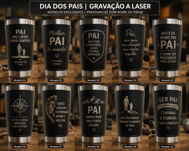 Copo térmico personalizado - Dia dos pais