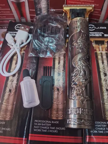 Máquina de acabamento sem fio profissional para cabelo e barba 