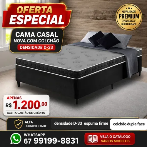 Cama colchão D-33 casal na oferta hoje entrego