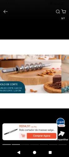 Rolo de cortar massa