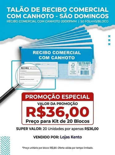 BOLOCO RECIBO COMERCIAL CANHOTO