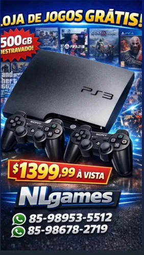 Ps3 destravado 500gb