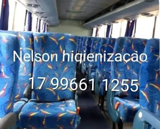 Limpeza e higienização interna de ônibus, vans, caminhões 
