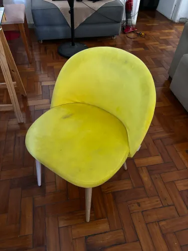 Poltrona Tok&Stok Decorativa Amarela - Estilo Moderno