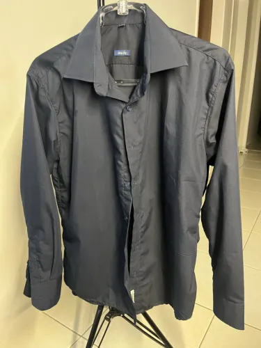 Camisa social slim azul marinho