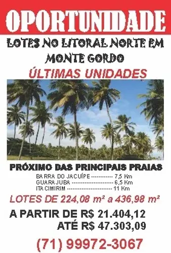 Lotes no Litoral Norte em Monte Gordo